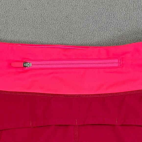 Lululemon Shorts Womens 4 Pink Speed Up Low Rise Lined Running Workout Fitness - Picture 6 of 12